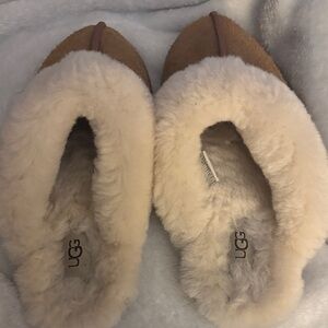 UGG Women's Tan and Cream Cozy Slippers